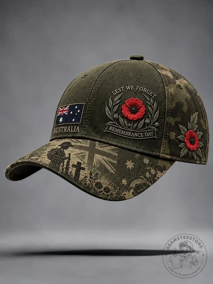 Australian Lest We Forget Remembrance Day Camouflage Cap Hat