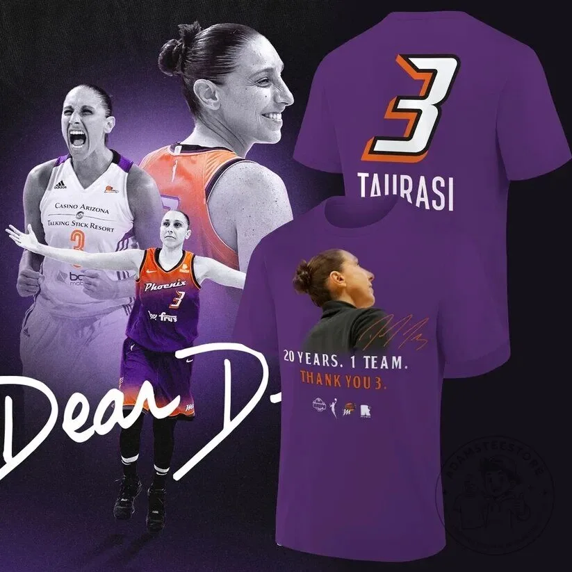 Phoenix Mercury Diana Taurasi 20 Years 1 Team Thank You 3 T-Shirt