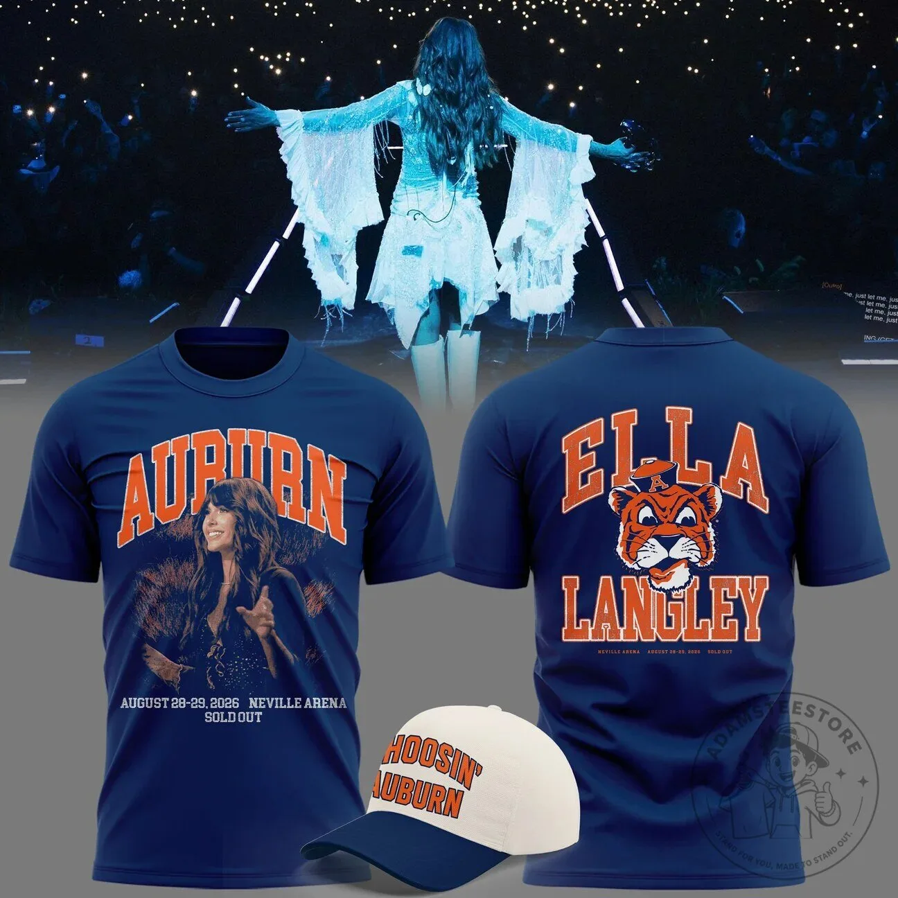 Ella Langley Dandelion Tour Concert T-Shirt - Auburn Tigers Edition