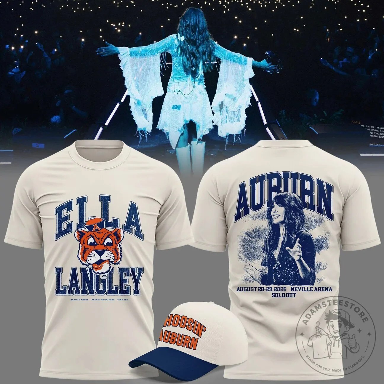 Auburn Tigers Ella Langley The Dandelion Tour Commemorative T-Shirt