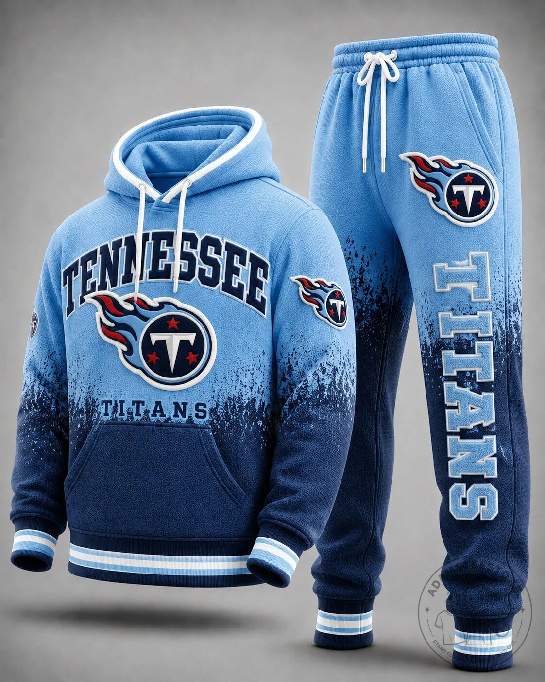 Tennessee Titans Football Team Light Blue Hoodie and Pants Set