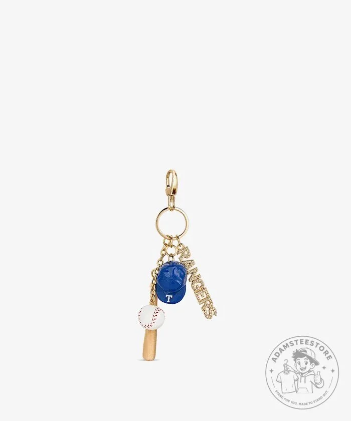 Texas Rangers Baseball Team Keychain Charm
