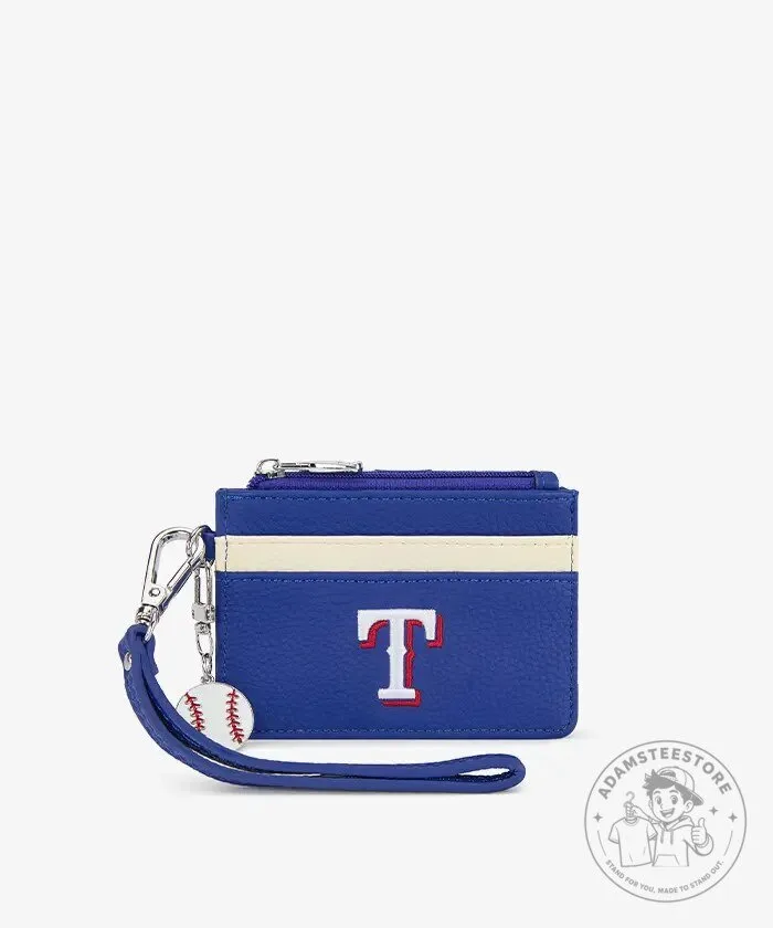 Texas Rangers Baseball Team Card Holder Wallet with Wristlet