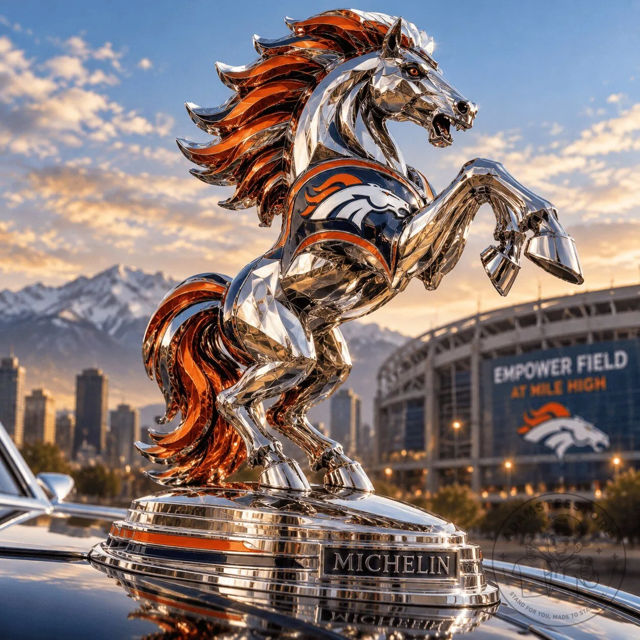 Denver Broncos Premium Car Hood Ornament