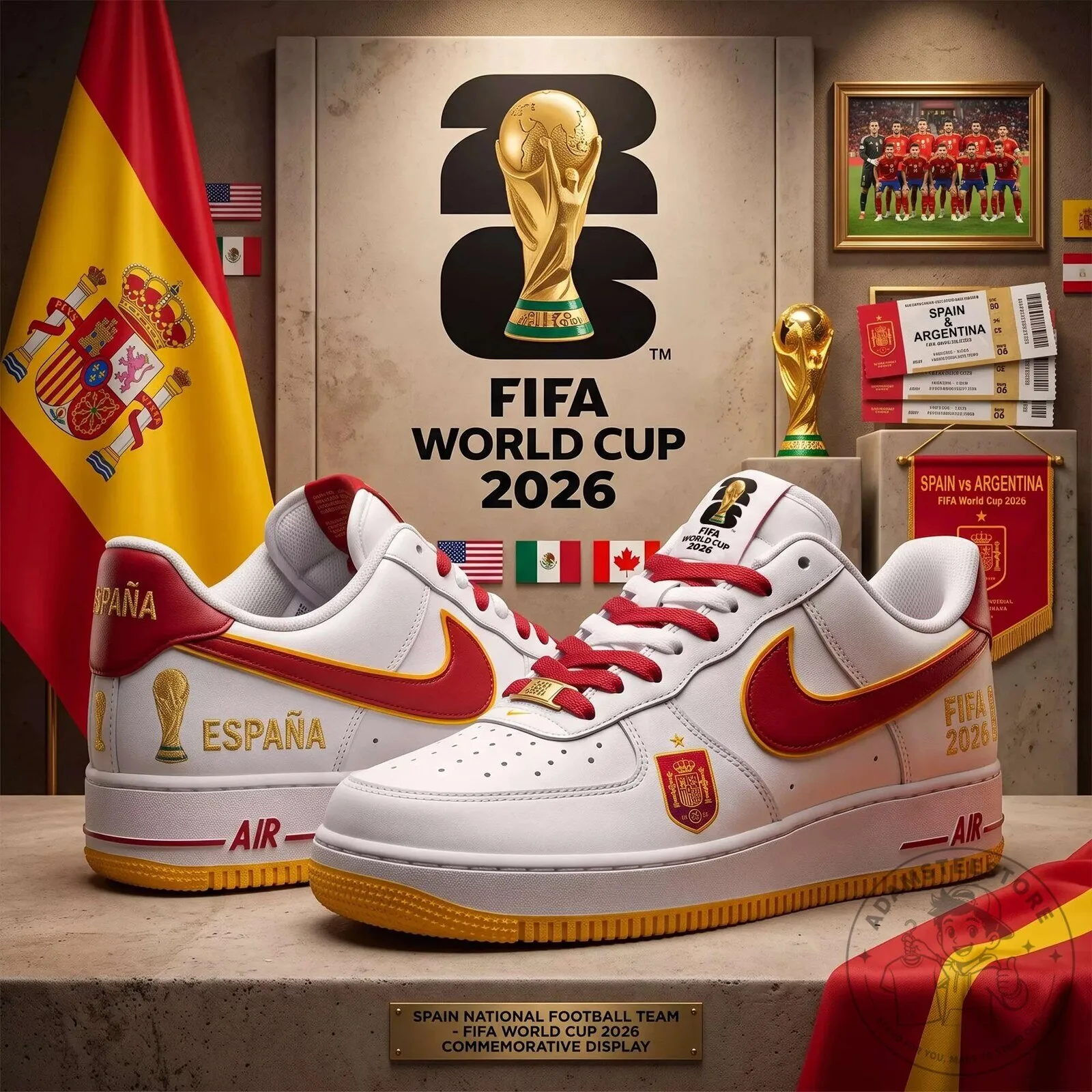 Spain National Football Team FIFA World Cup 2026 Commemorative Sneakers