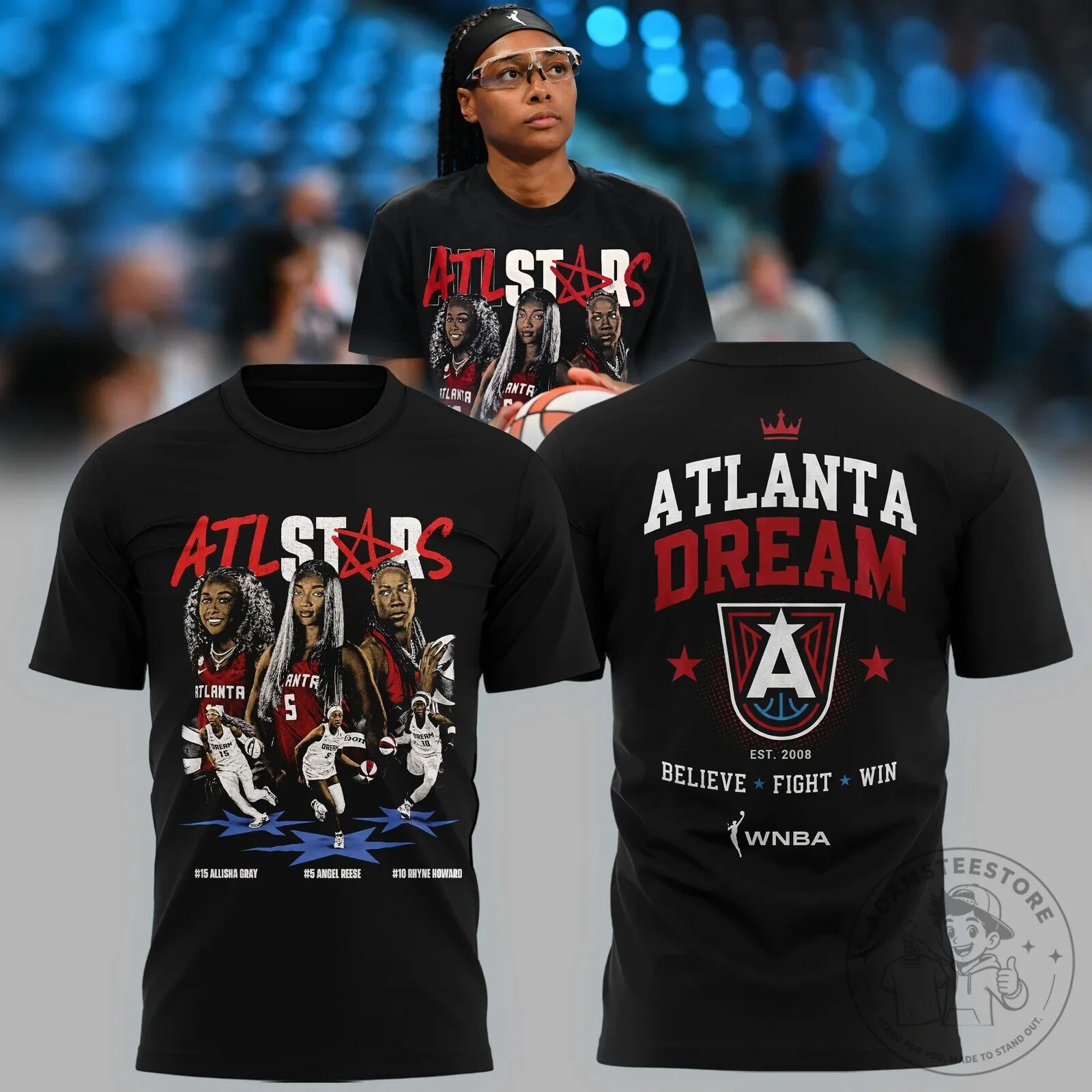 Atlanta Dream WNBA Basketball Team All-Stars Fan T-Shirt