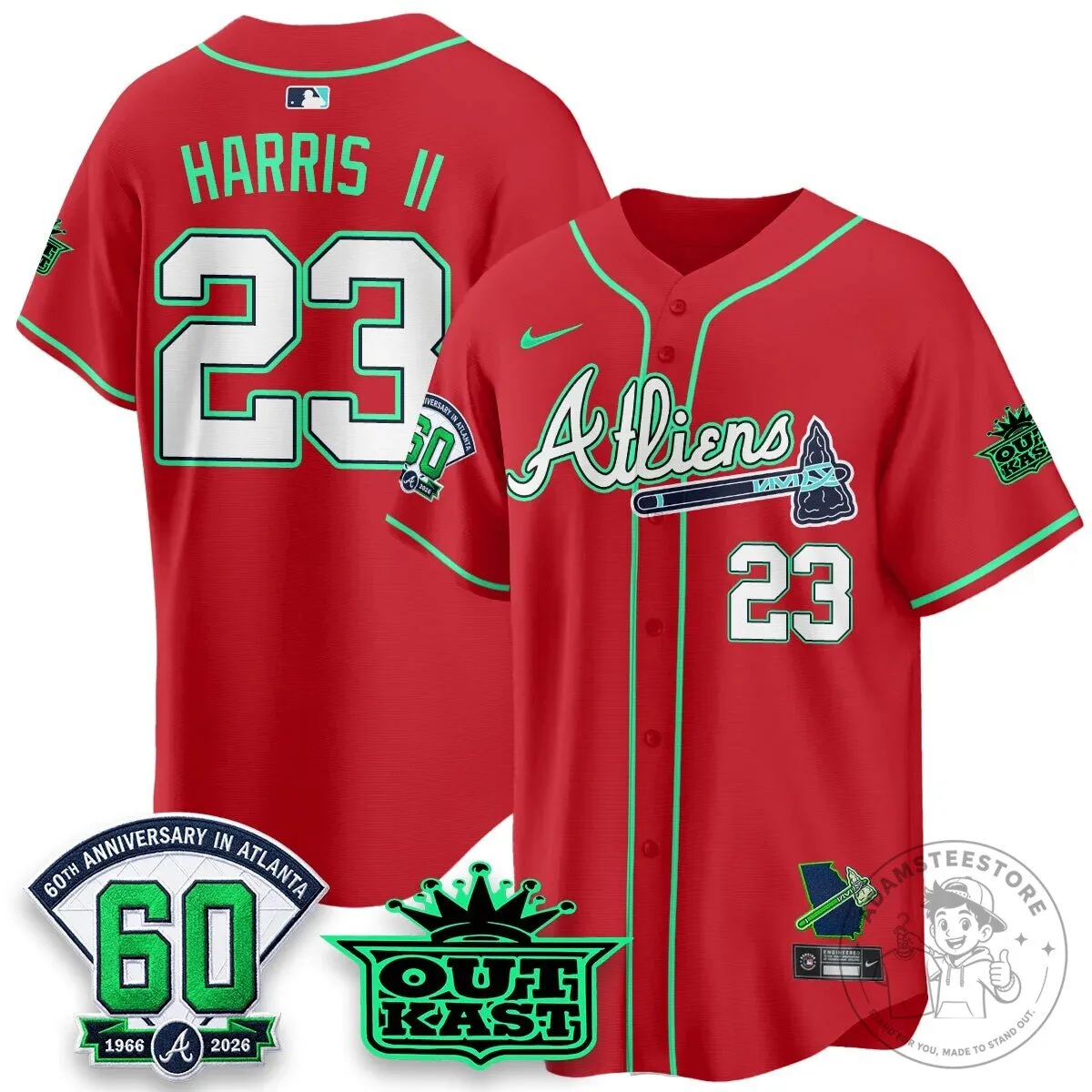 Atlanta Braves Ronald Acuña Jr. Outkast Atliens Baseball Jersey 97 Atlanta Braves Ronald Acuña Jr. Outkast Atliens Baseball Jersey