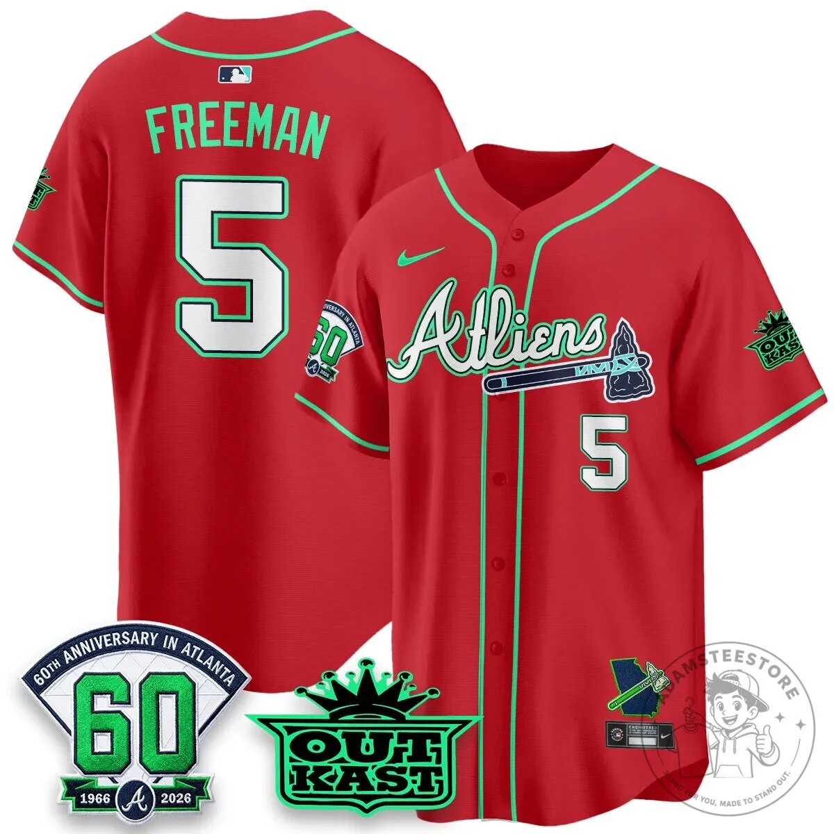 Atlanta Braves Ronald Acuña Jr. Outkast Atliens Baseball Jersey 100 Atlanta Braves Ronald Acuña Jr. Outkast Atliens Baseball Jersey