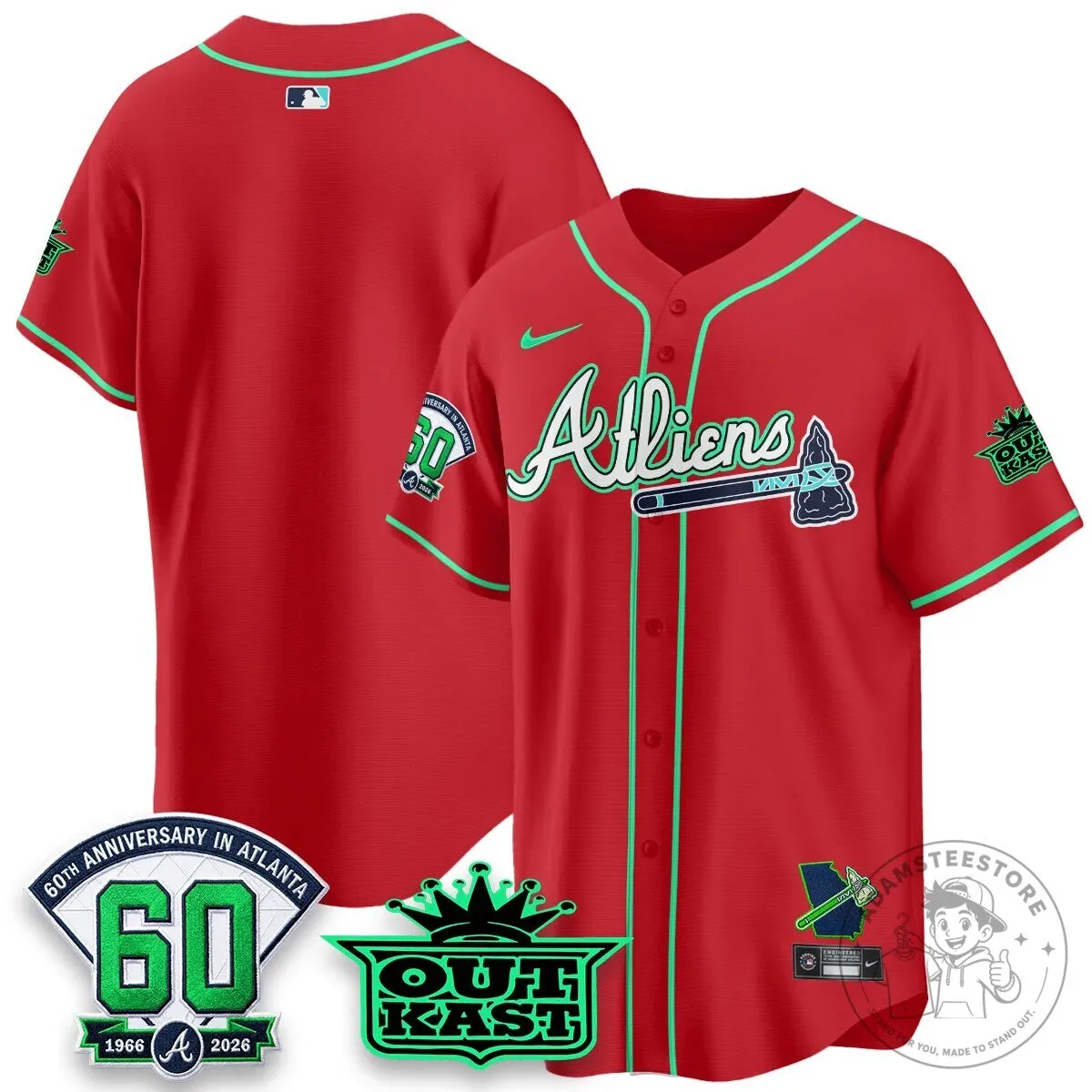 Atlanta Braves Ronald Acuña Jr. Outkast Atliens Baseball Jersey 102 Atlanta Braves Ronald Acuña Jr. Outkast Atliens Baseball Jersey