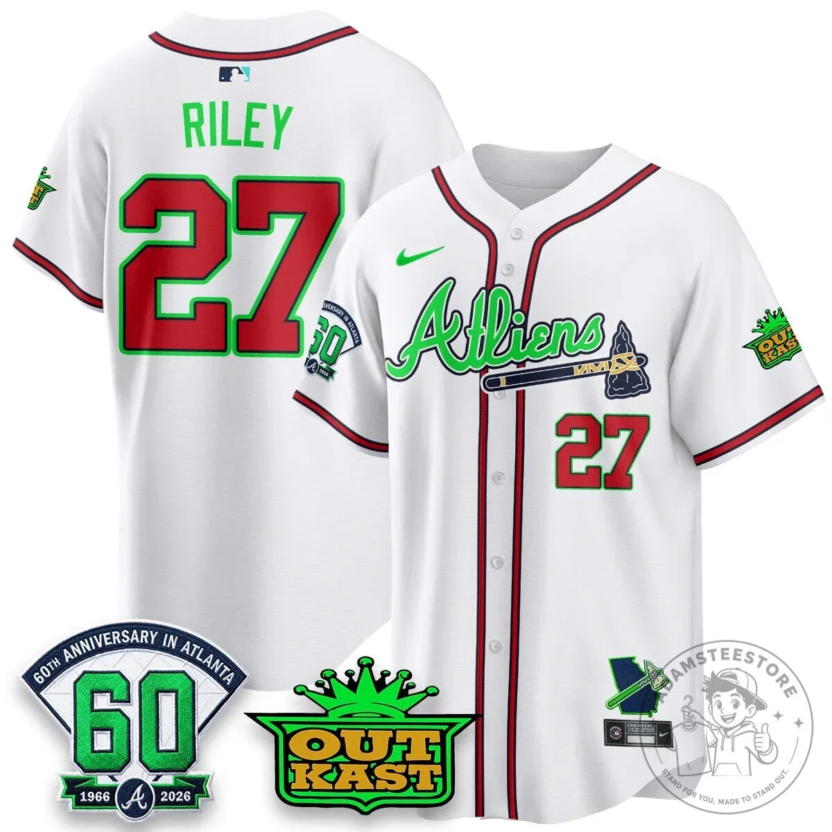 Atlanta Braves Ronald Acuña Jr. Outkast Atliens Baseball Jersey 105 Atlanta Braves Ronald Acuña Jr. Outkast Atliens Baseball Jersey