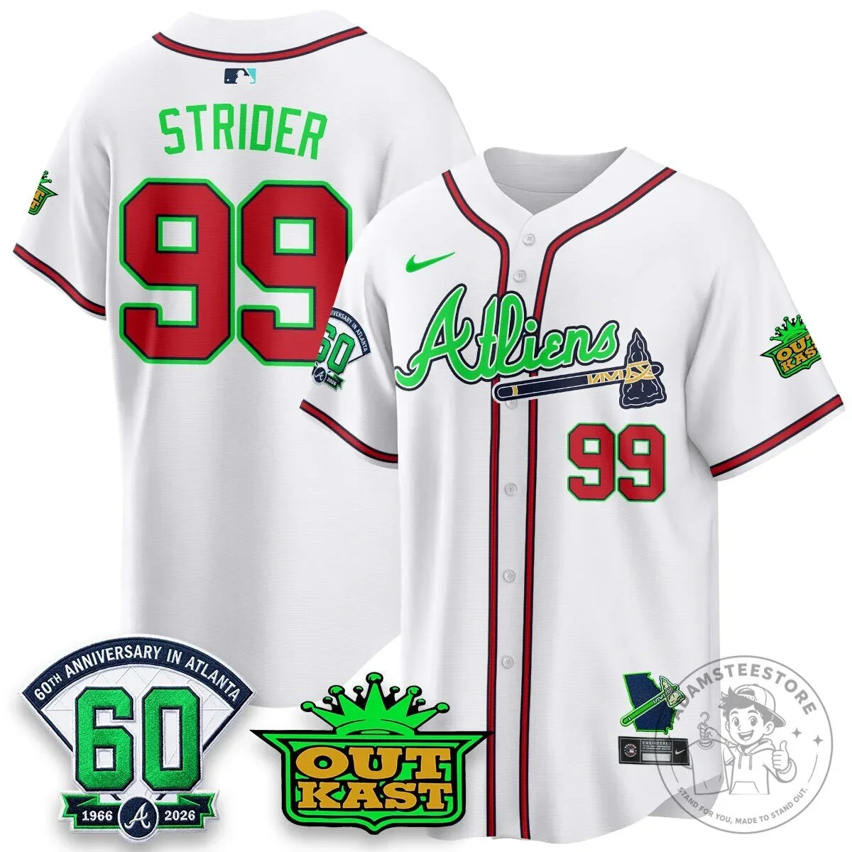 Atlanta Braves Ronald Acuña Jr. Outkast Atliens Baseball Jersey 107 Atlanta Braves Ronald Acuña Jr. Outkast Atliens Baseball Jersey