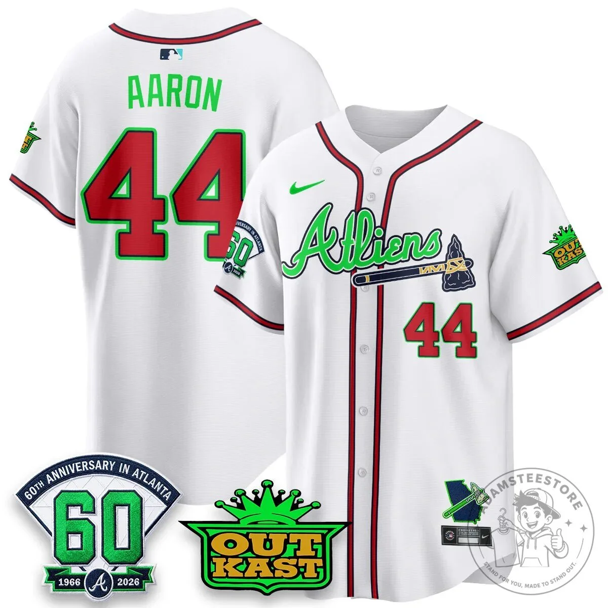 Atlanta Braves Ronald Acuña Jr. Outkast Atliens Baseball Jersey 109 Atlanta Braves Ronald Acuña Jr. Outkast Atliens Baseball Jersey