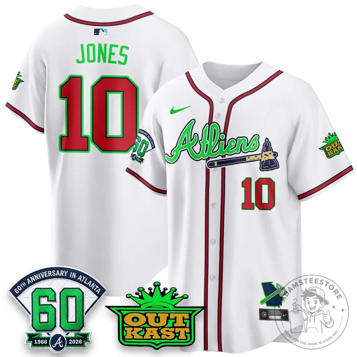 Atlanta Braves Ronald Acuña Jr. Outkast Atliens Baseball Jersey 110 Atlanta Braves Ronald Acuña Jr. Outkast Atliens Baseball Jersey