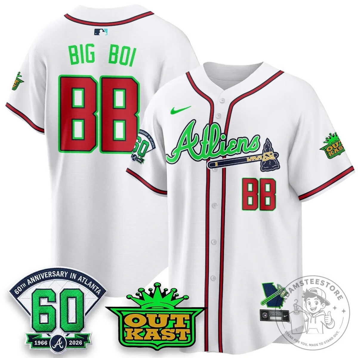 Atlanta Braves Ronald Acuña Jr. Outkast Atliens Baseball Jersey 112 Atlanta Braves Ronald Acuña Jr. Outkast Atliens Baseball Jersey