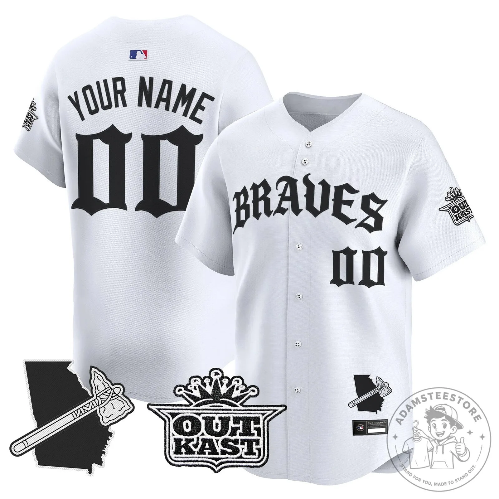 Atlanta Braves Black Custom Baseball Jersey 9 Atlanta Braves Black Custom Baseball Jersey