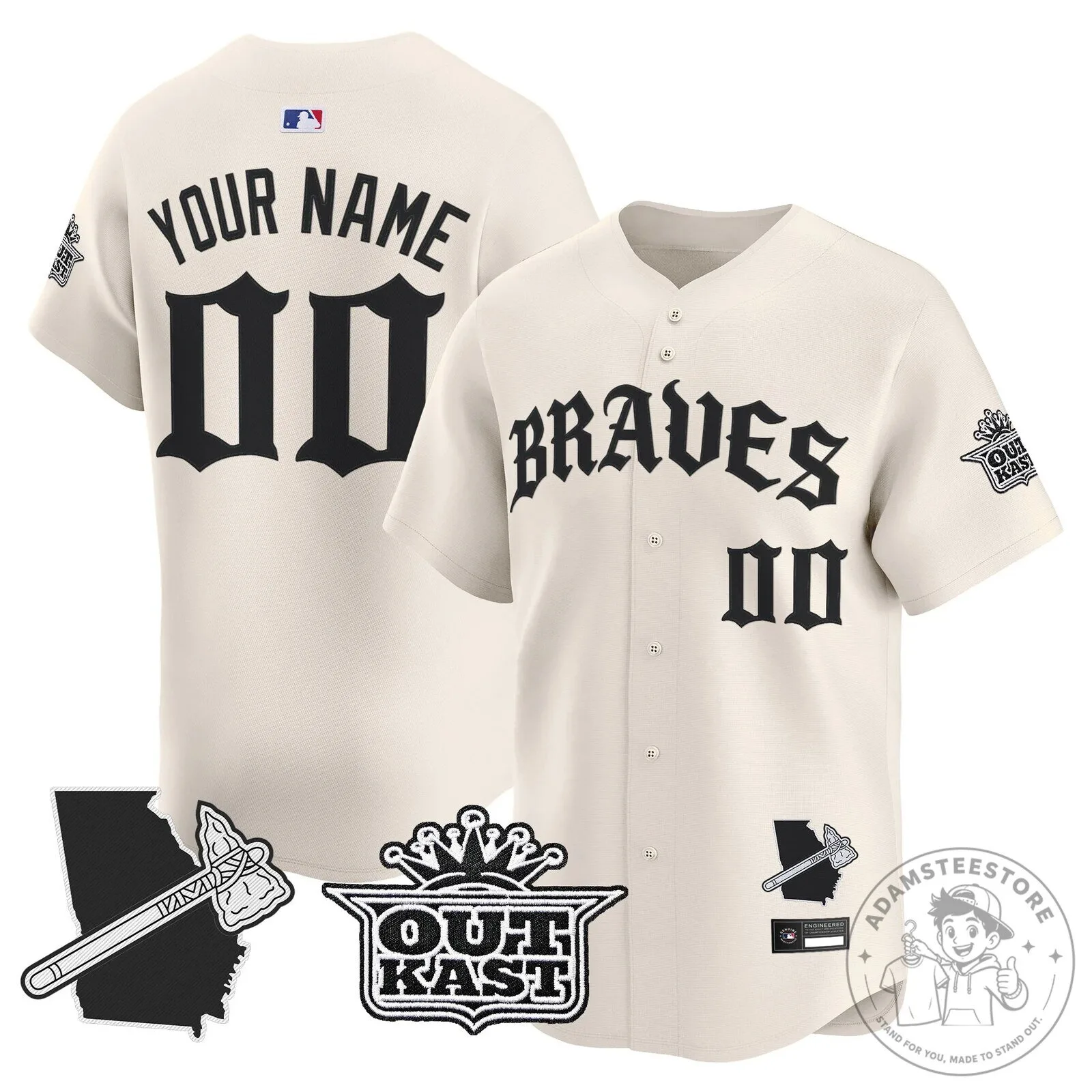 Atlanta Braves Black Custom Baseball Jersey 10 Atlanta Braves Black Custom Baseball Jersey