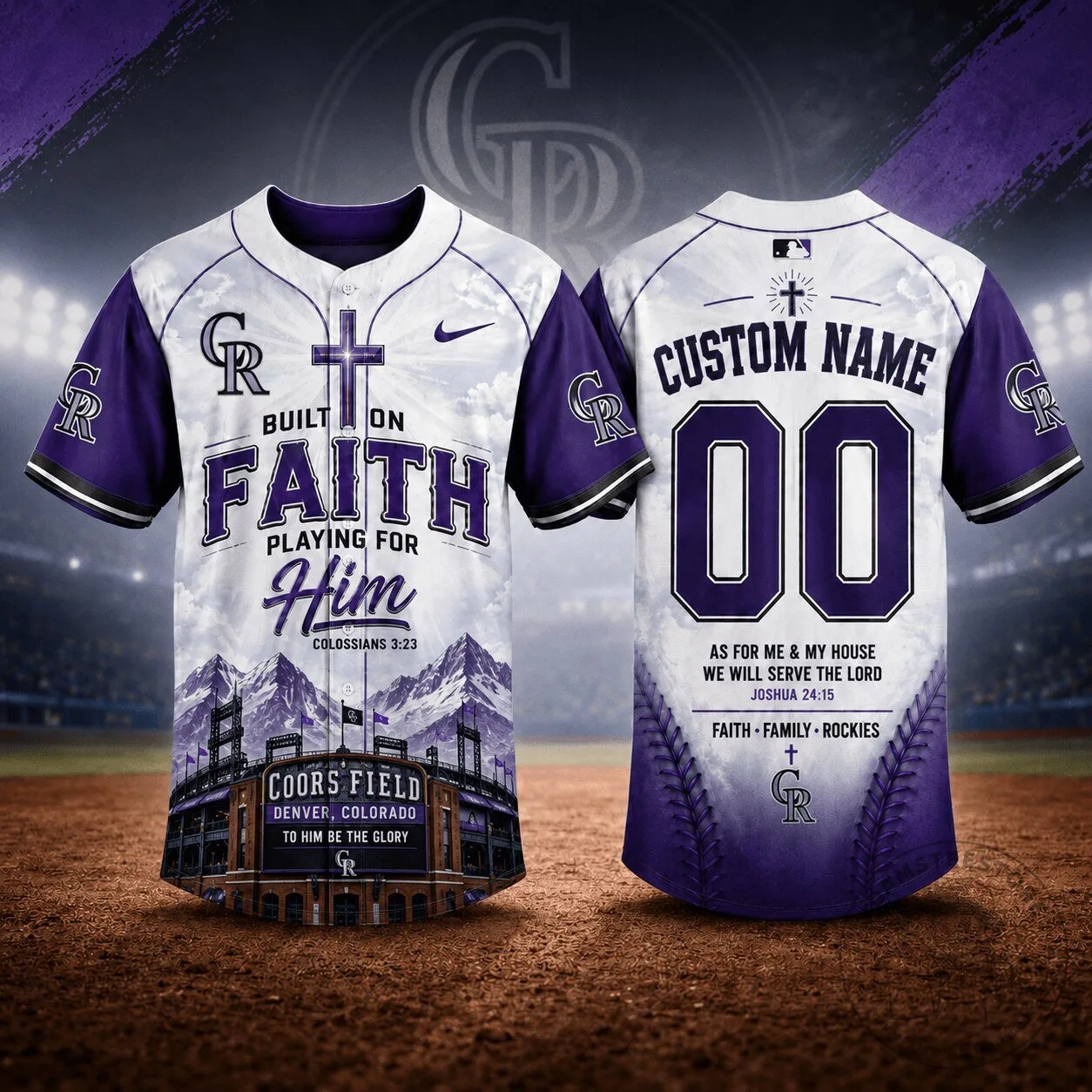 Colorado Rockies Baseball Jersey Built on Faith Playing for Him