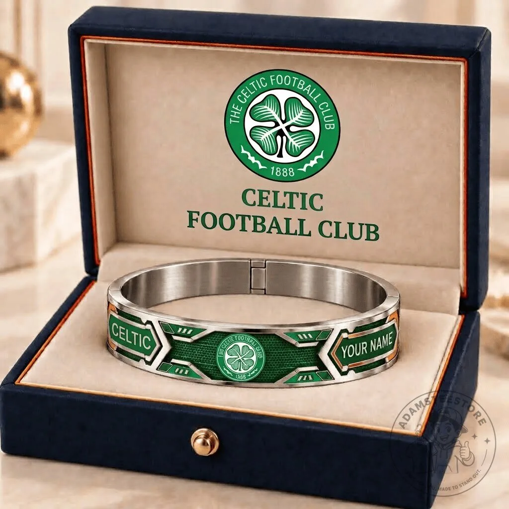Celtic Football Club Personalized Stainless Steel Bracelet