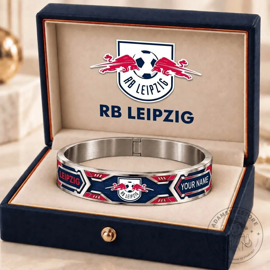 RB Leipzig Bundesliga Football Club Personalized Stainless Steel Bracelet