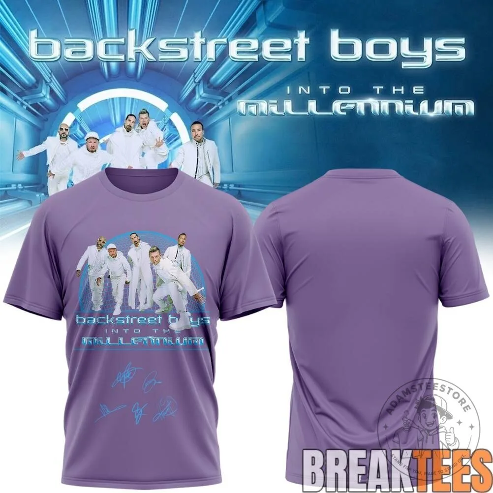 Backstreet Boys Into The Millennium Tour Signatures Black T-Shirt 7 Backstreet Boys Into The Millennium Tour Signatures Black T-Shirt