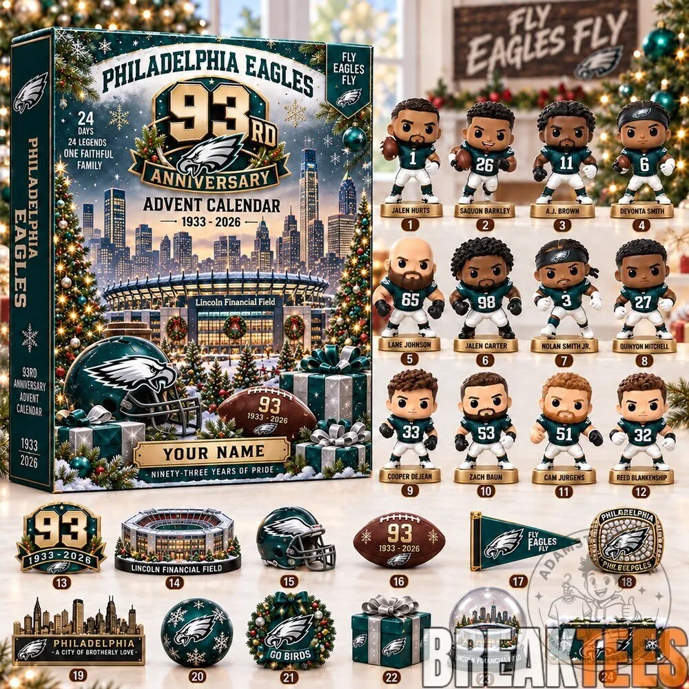 Philadelphia Eagles 93rd Anniversary 1933-2026 Advent Calendar Box