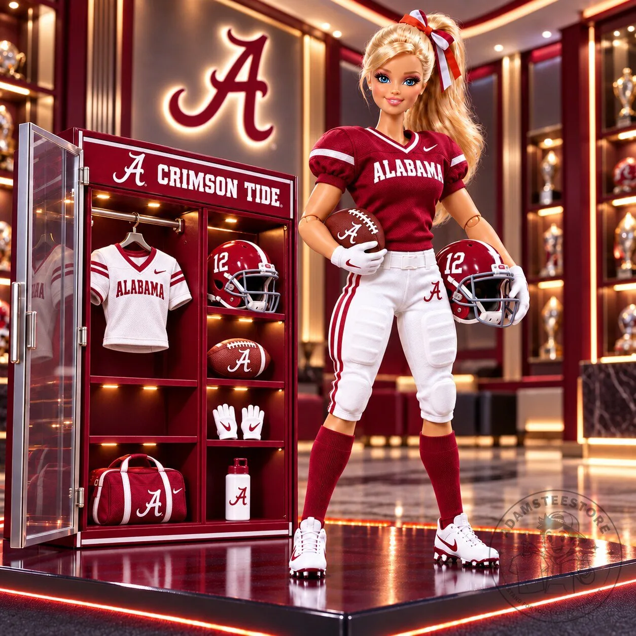 Alabama Crimson Tide Barbie Doll Football Player Commemorative Figure
