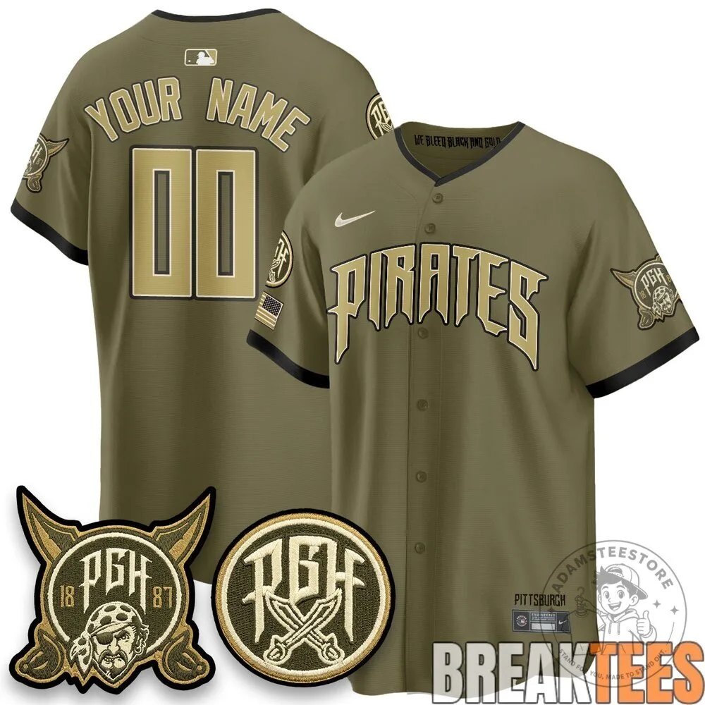 Pittsburgh Pirates Salute to Service 2026 Armed Forces Day Custom Baseball Jersey