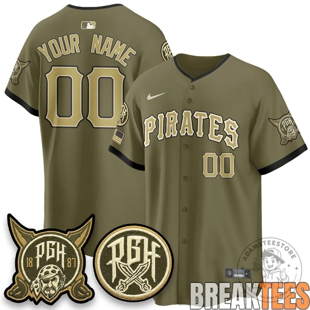 Pittsburgh Pirates Salute to Service 2026 Armed Forces Day Custom Baseball Jersey 9 Pittsburgh Pirates Salute to Service 2026 Armed Forces Day Custom Baseball Jersey