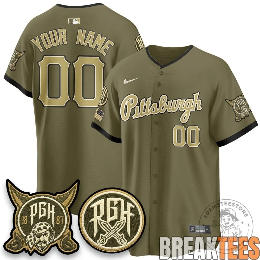 Pittsburgh Pirates Salute to Service 2026 Armed Forces Day Custom Baseball Jersey 10 Pittsburgh Pirates Salute to Service 2026 Armed Forces Day Custom Baseball Jersey