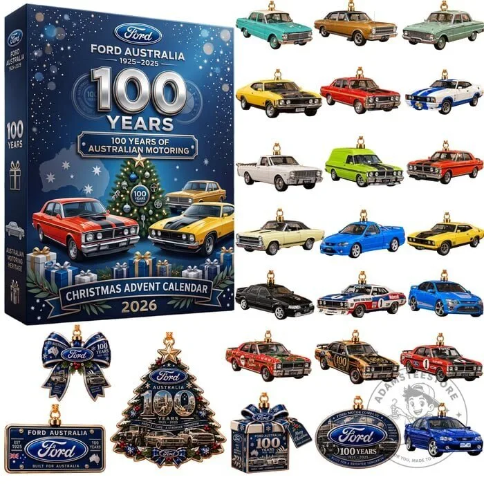 Ford Australia 100 Years Christmas Advent Calendar with Car Ornaments