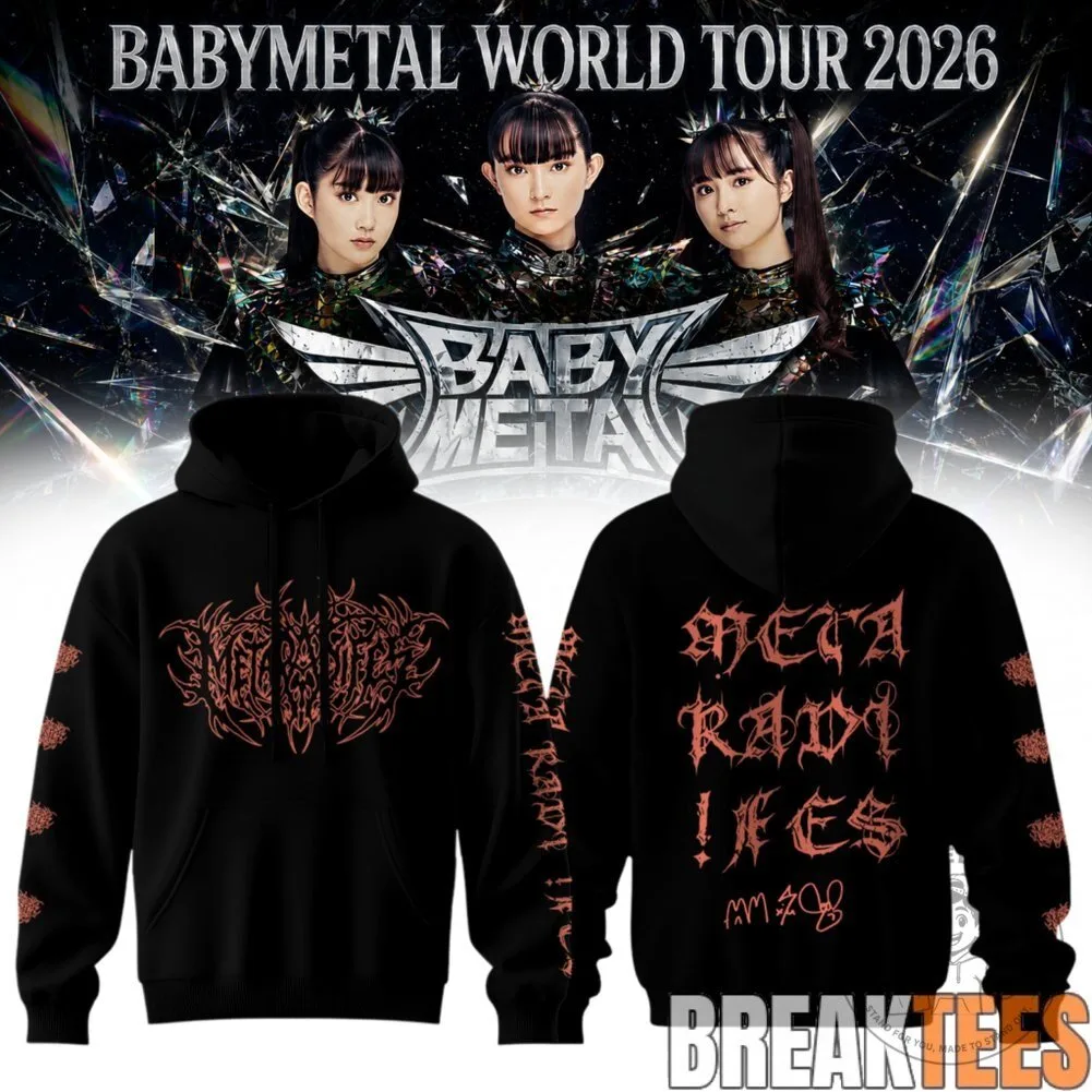 Babymetal World Tour 2026 Skeleton Graphic Black Hoodie 13 Babymetal World Tour 2026 Skeleton Graphic Black Hoodie
