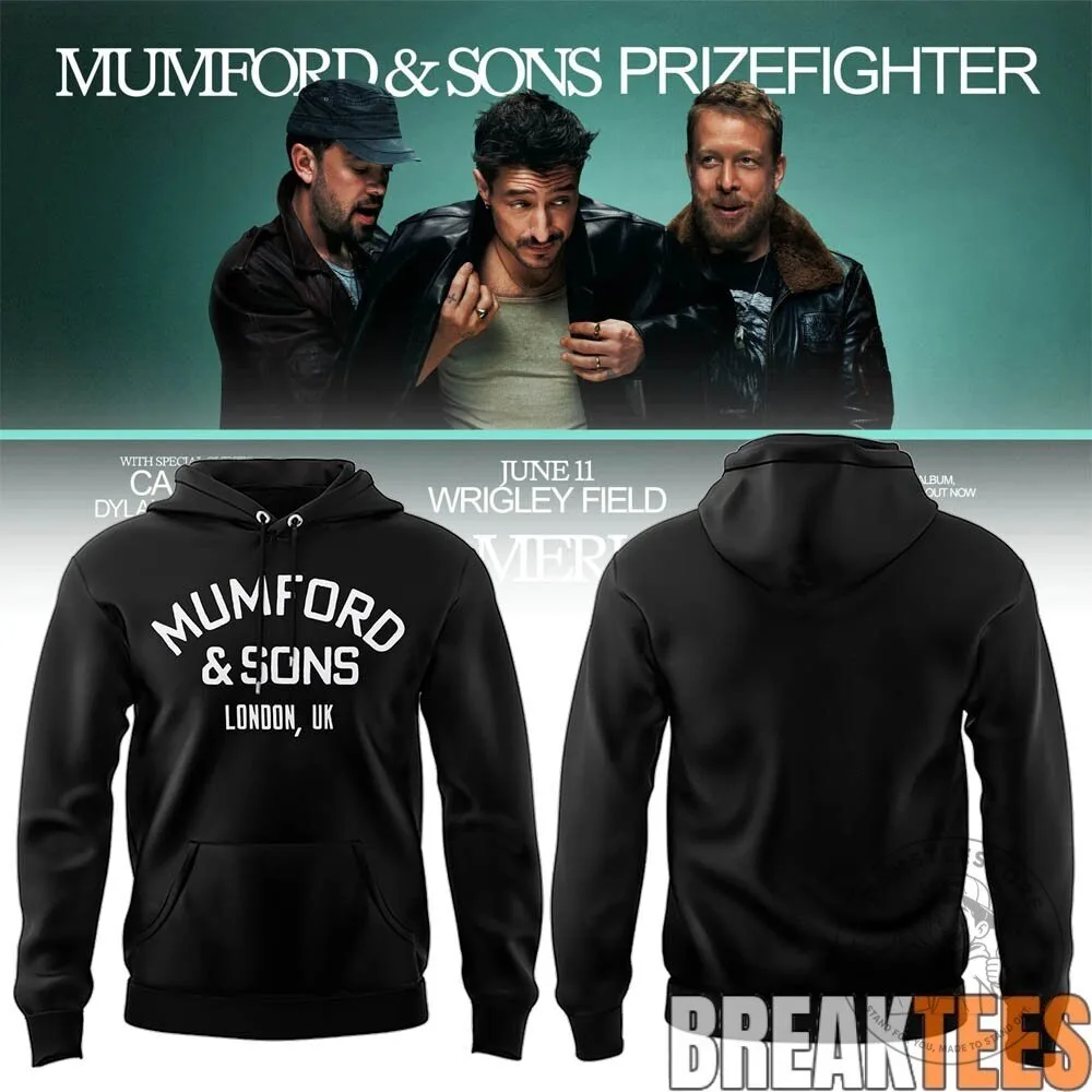 Mumford And Sons Prizefighter Tour London UK Concert Black Hoodie