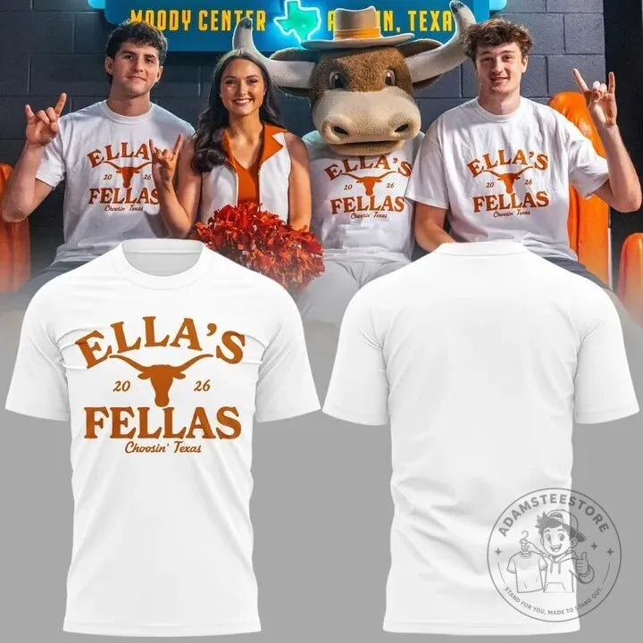 Ella's Fellas Choosin' Texas Longhorns 2026 College Football Fan T-Shirt