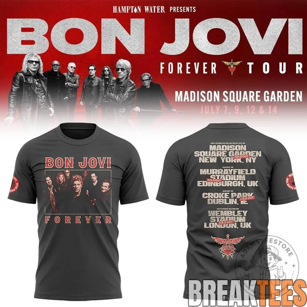 2026 Madison Square Garden Concert T-Shirt for Bon Jovi's Forever Tour