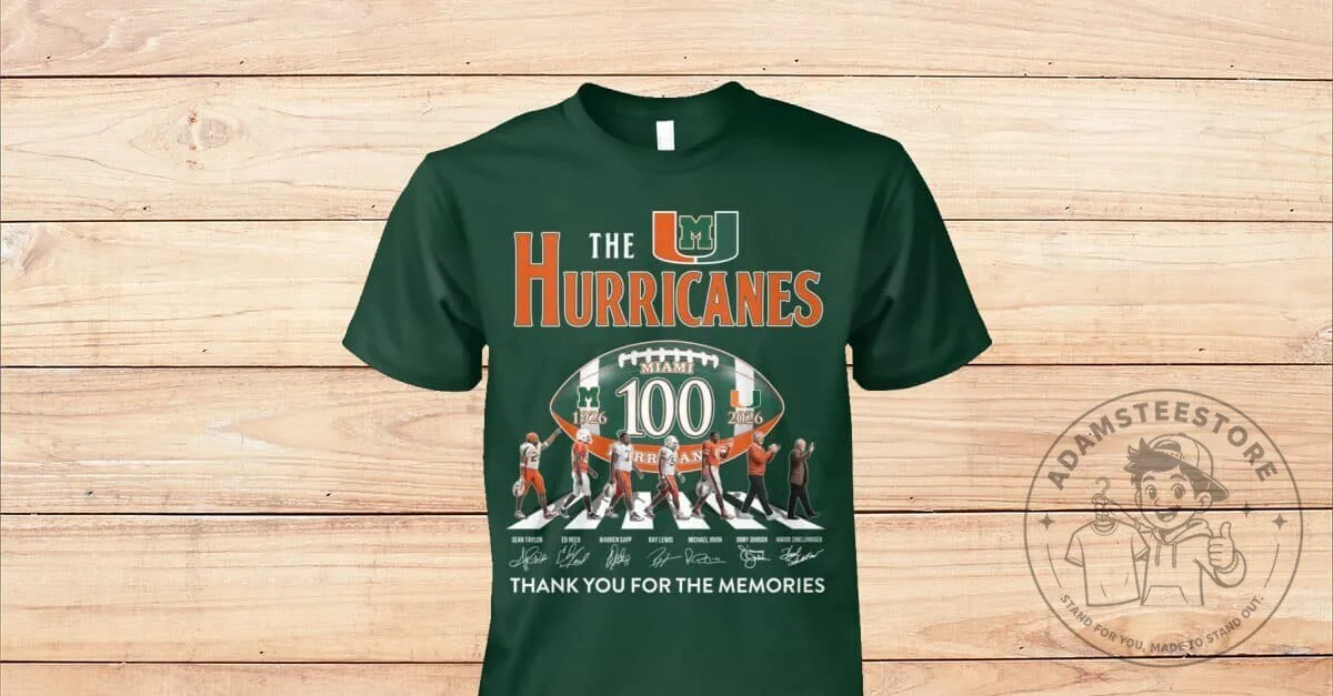 Miami Hurricanes Football 100th Anniversary Thank You For The Memories T-Shirt