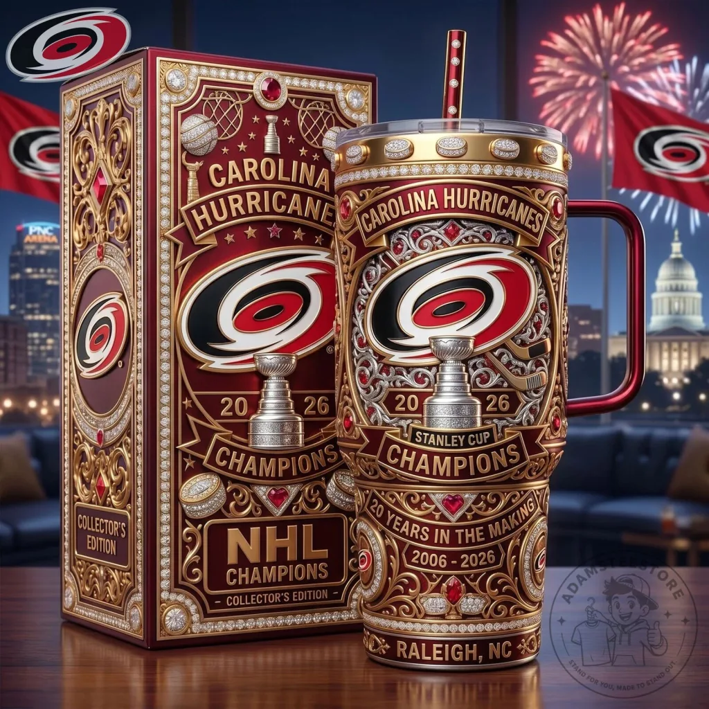 Carolina Hurricanes Stanley Cup Champions Tumbler with Handle