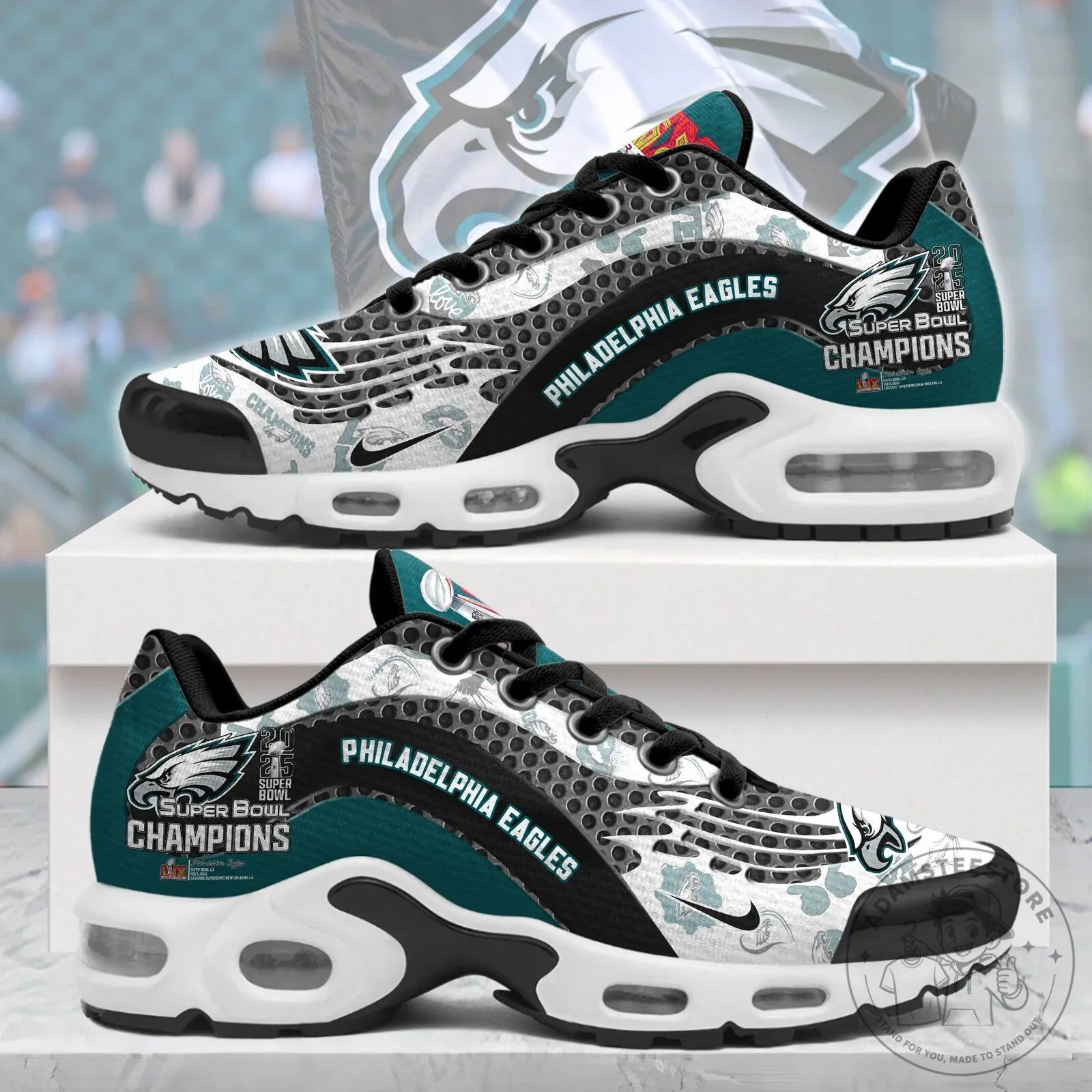 Philadelphia Eagles Super Bowl Champions Air Cushion Sports Shoes