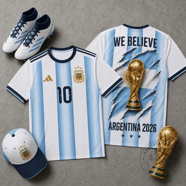 Lionel Messi Argentina 2026 World Cup Football Jersey