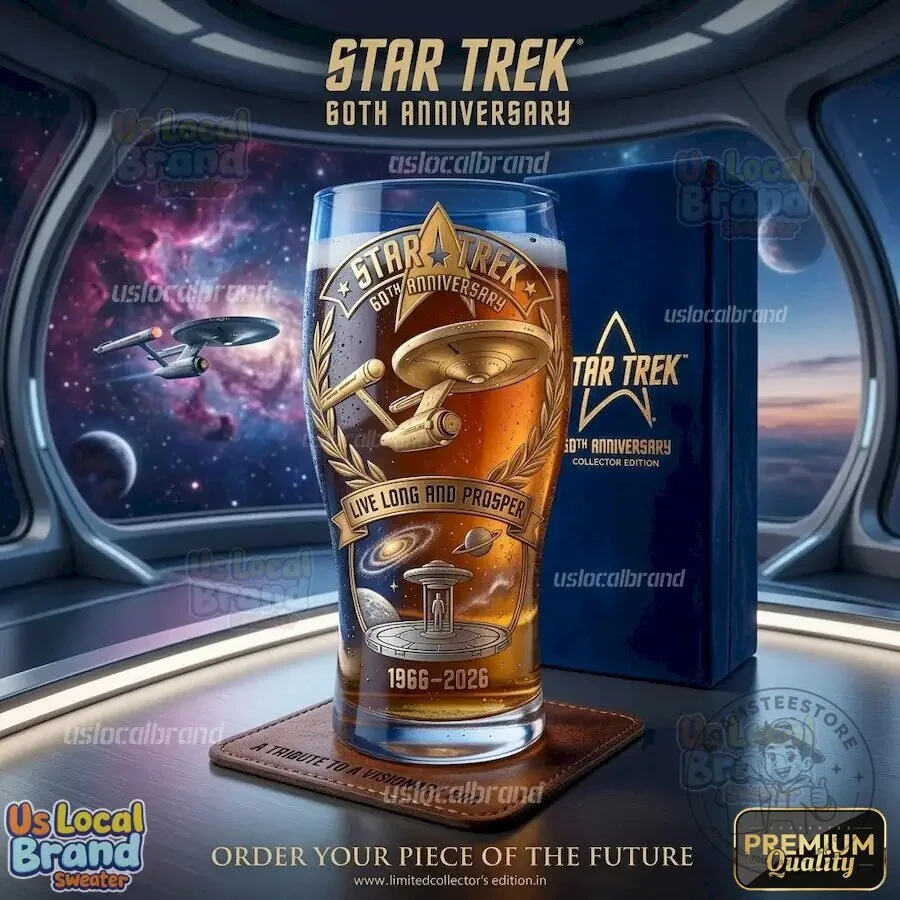 Star Trek 60th Anniversary Live Long And Prosper Collector Edition Drinking Glass