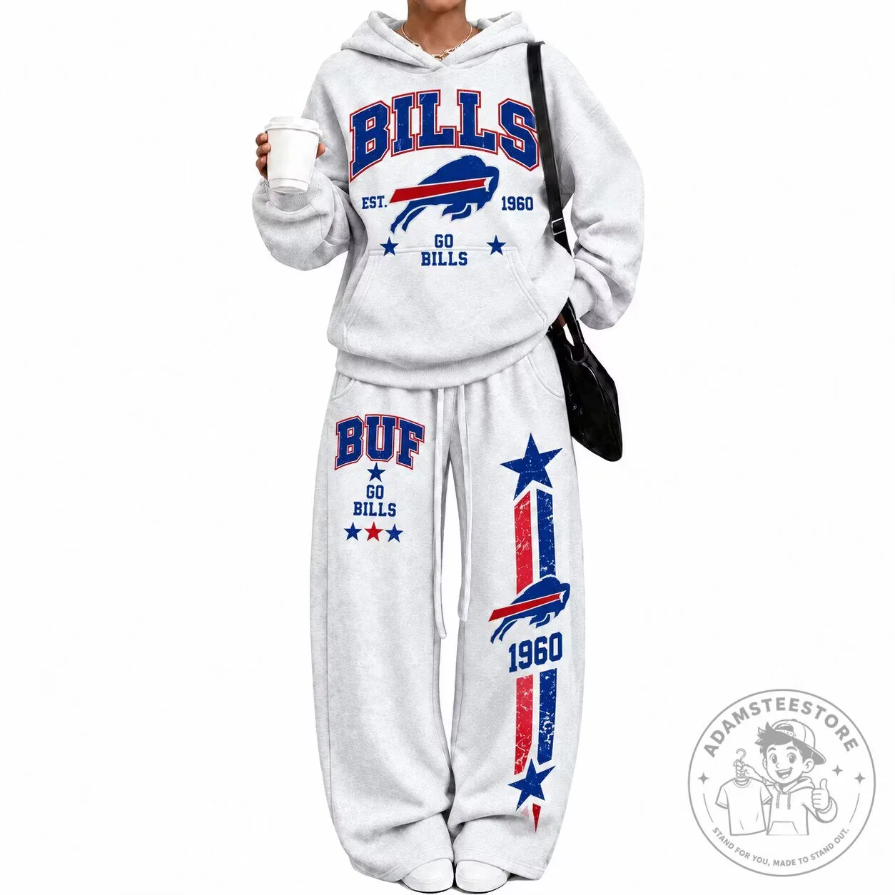 Buffalo Bills Football Team Vintage Plush Hoodie