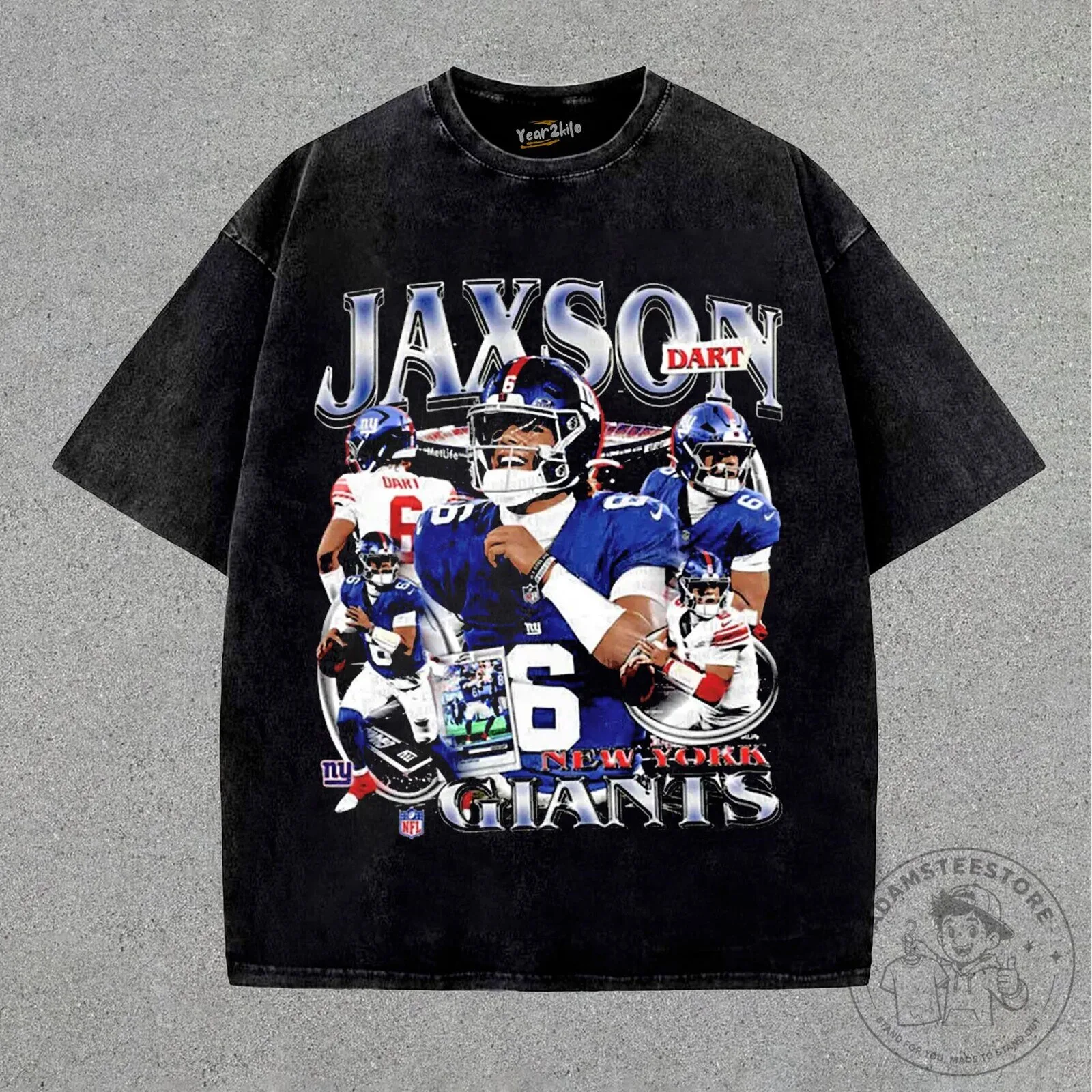 Jaxon Dart New York Giants Football Team Vintage Style T-Shirt