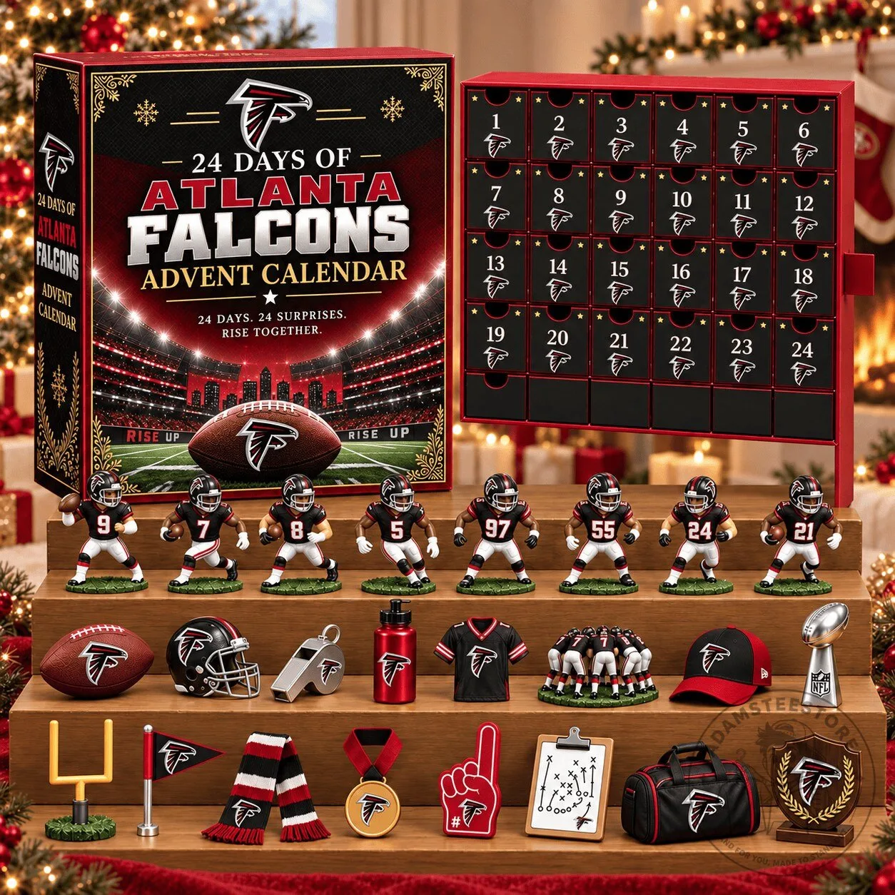 Atlanta Falcons 24 Days of Surprises Advent Calendar Christmas Gift