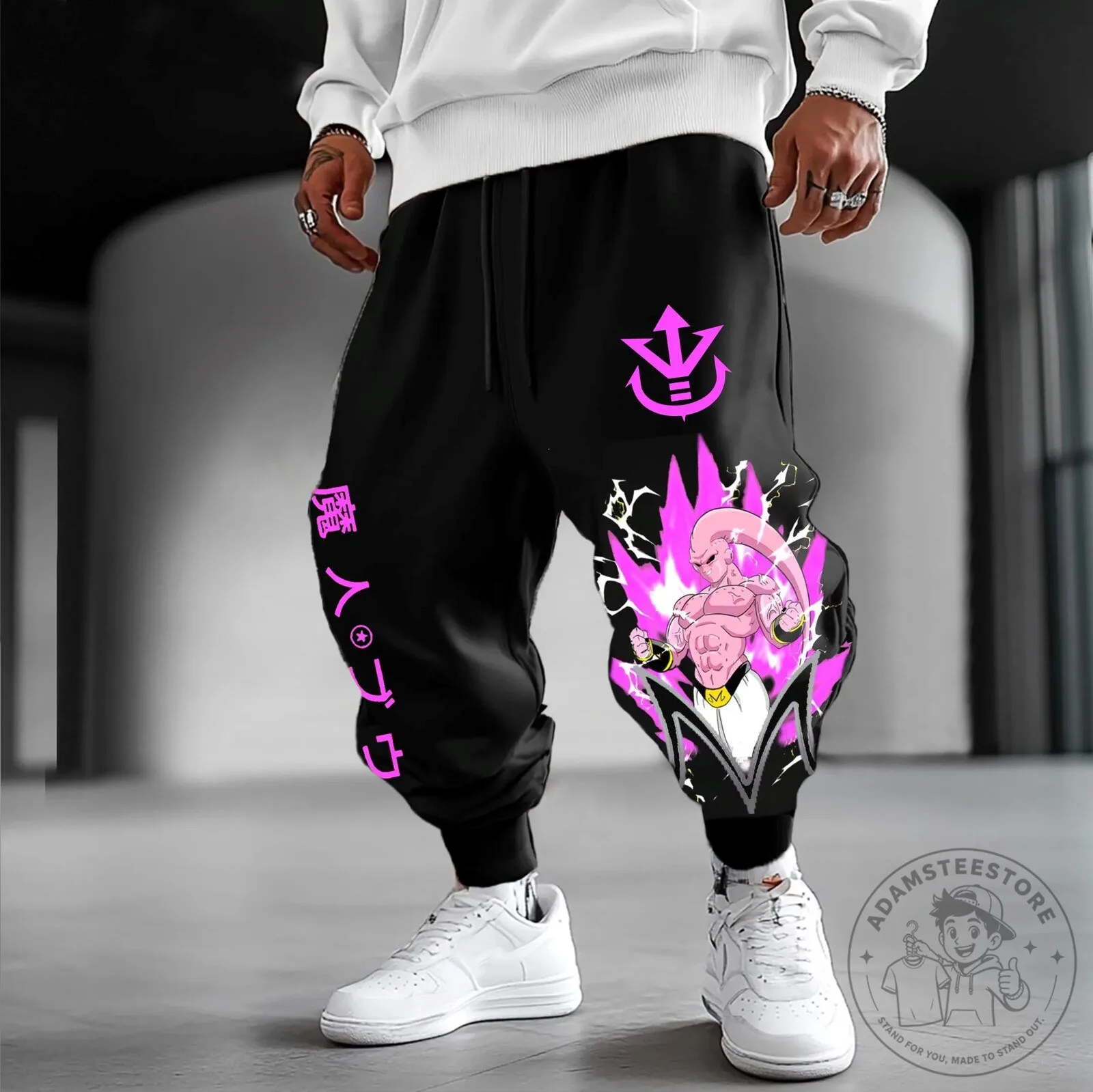 Dragon Ball Z Majin Buu Super Saiyan Pink Character Anime Sweatpants