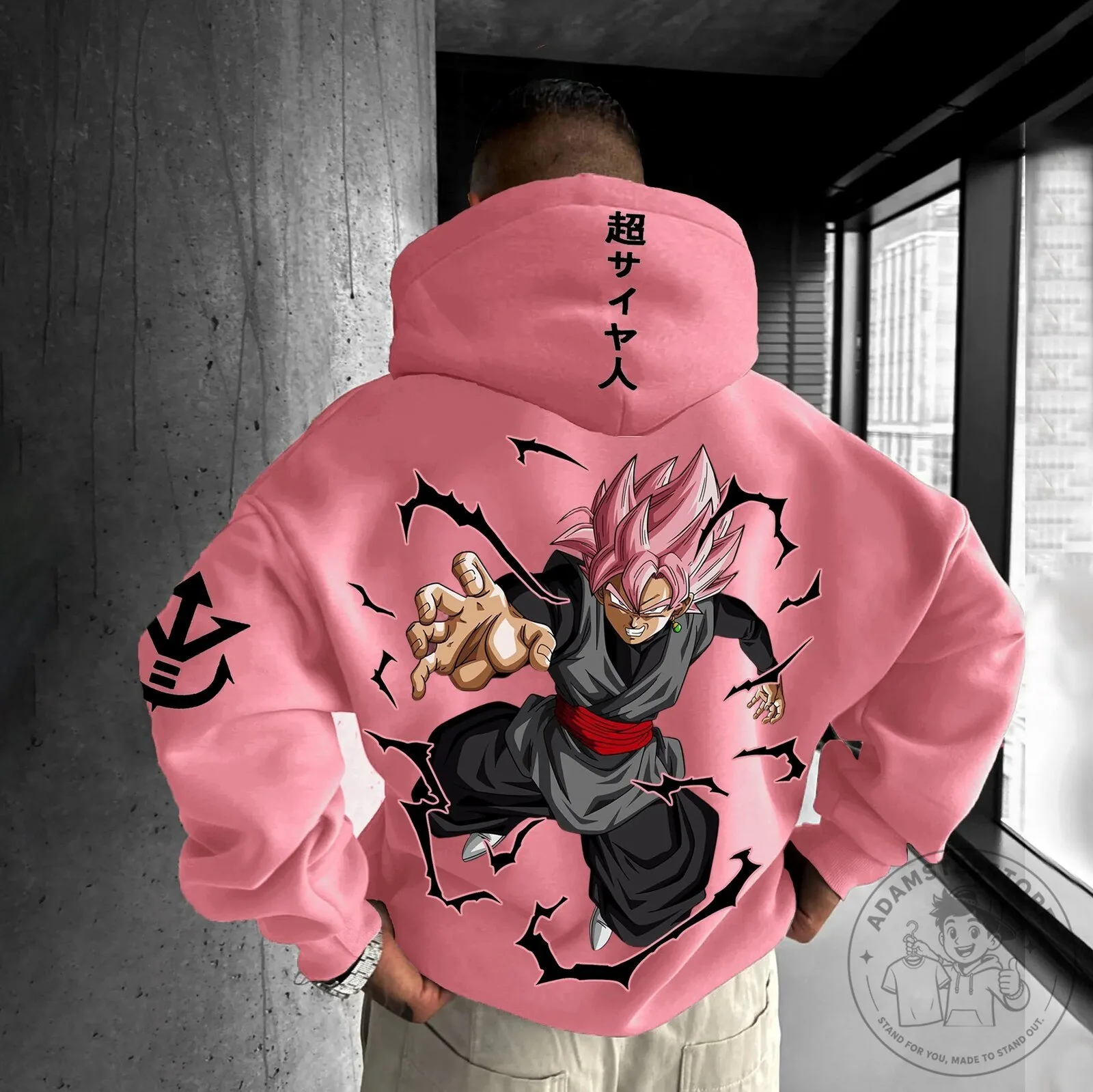 Goku Black Rose Anime Hoodie - Super Saiyan God from Dragon Ball Super