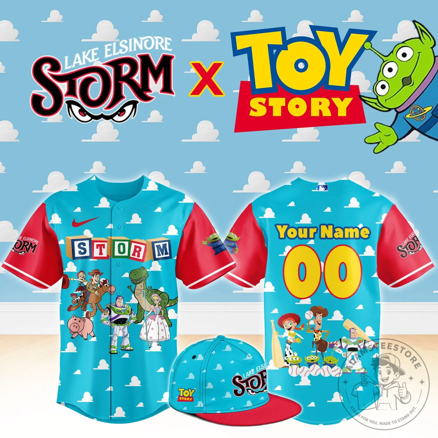 …Lake Elsinore Storm Toy Story Night Limited Custom Jersey