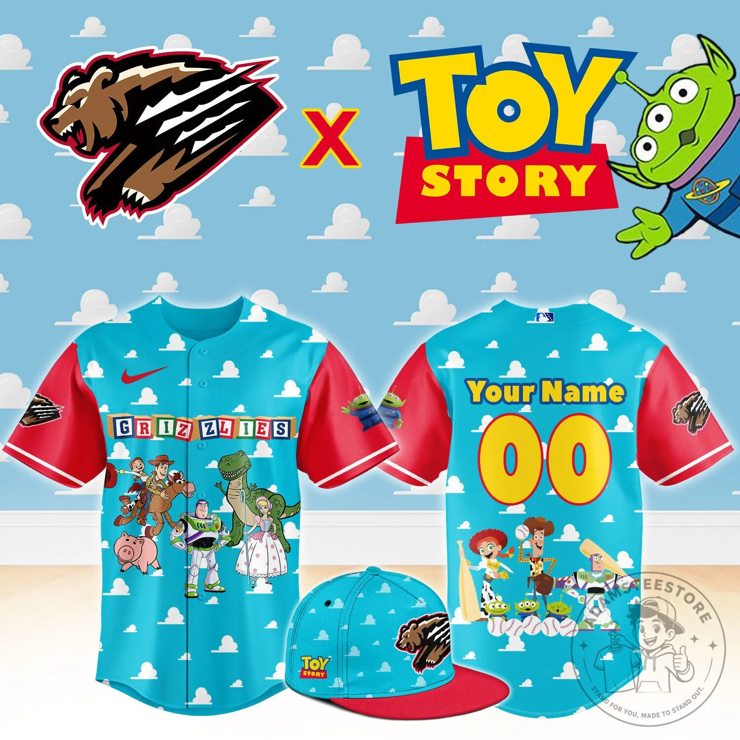 _F.Grizzlies Toy Story Night Game Limited Custom Jersey