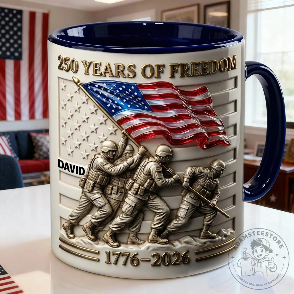 250 Years of Freedom American Flag Military Tribute Coffee Mug 250 Years of Freedom American Flag Military Tribute Coffee Mug