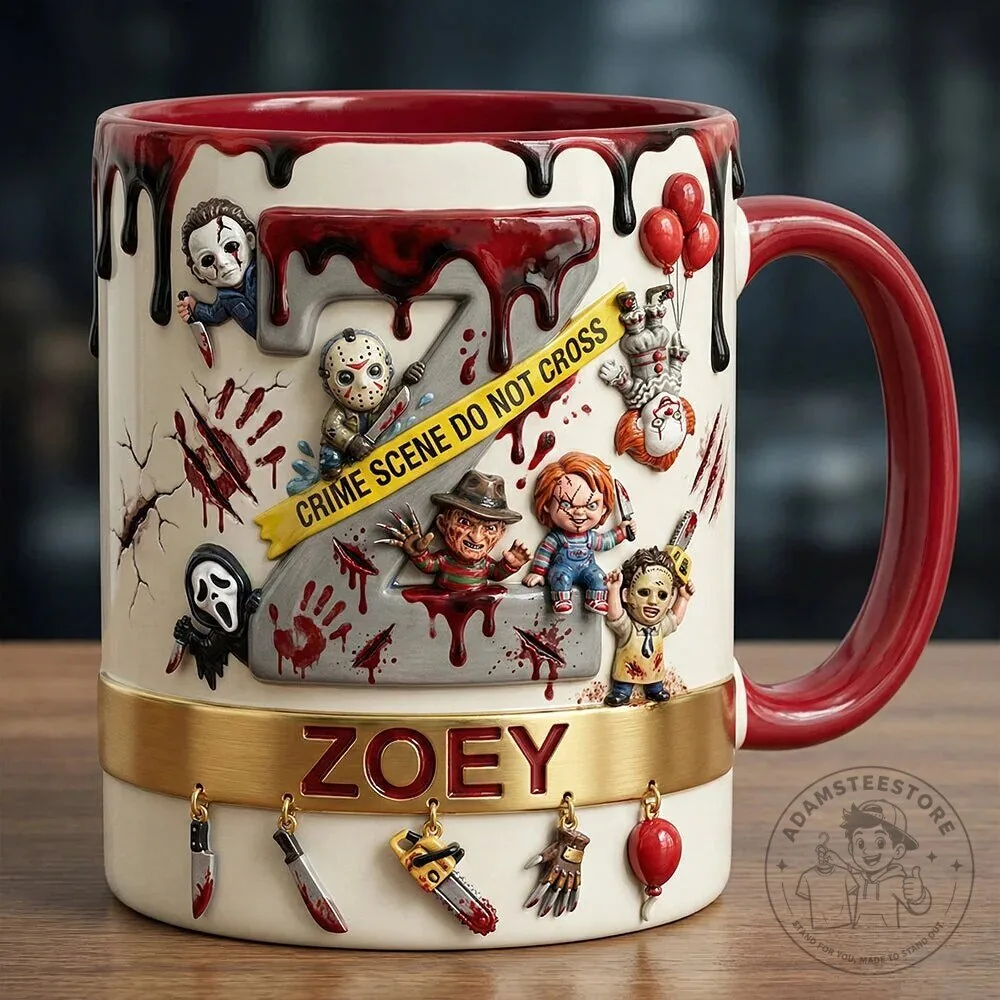 Horror Movie Villains Alphabet Letter D Personalized Name Coffee Mug 9 Horror Movie Villains Alphabet Letter D Personalized Name Coffee Mug
