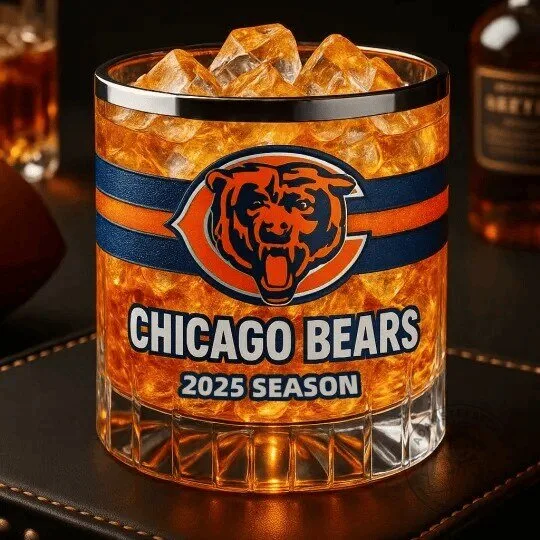Chicago Bears 2025 Season Football Team Drinking Glass