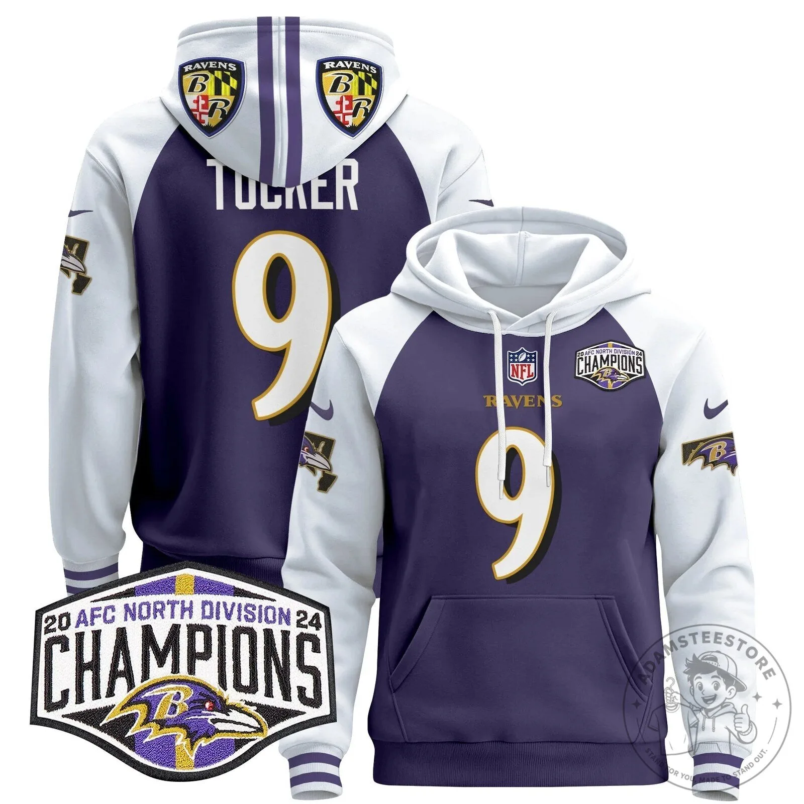 Baltimore Ravens AFC North Division Champions Henry 22 Hoodie 58 Baltimore Ravens AFC North Division Champions Henry 22 Hoodie